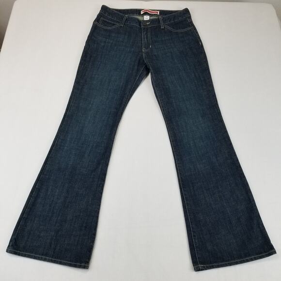 GAP Jeans Womens 10R Blue Curvy Flare Bootcut Stretch Denim Mid Rise 32x33 - Picture 10 of 10